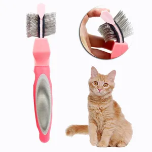 Pet Self Cleaning Hair Brush Cleaning Pets Supplies Cat Double Sided Soft Comb