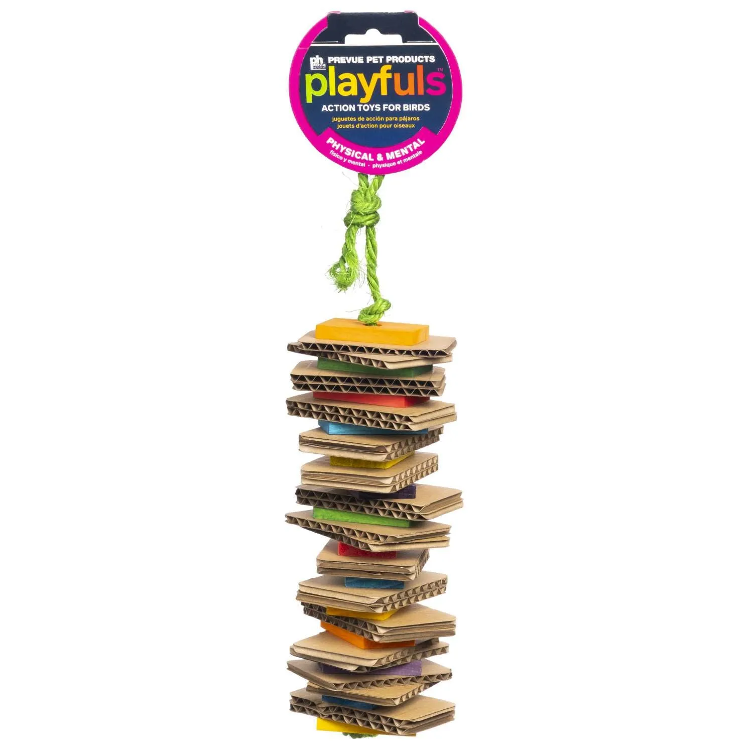 Prevue Pet Playfuls Shredding Stack Bird Toy