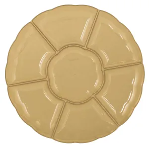 Scalloped Sectional Plastic Platter 16" | 1 ct