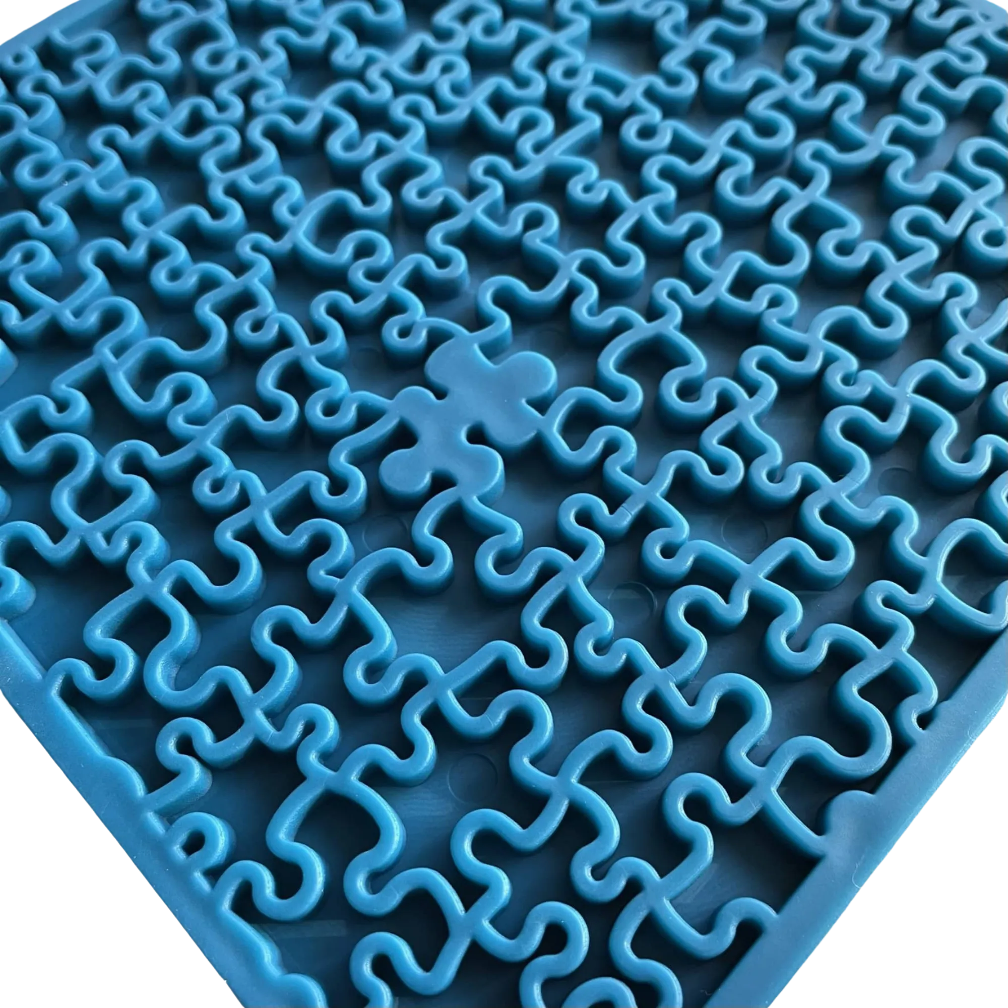 SodaPup Enriching Lick Mat Jigsaw Large Blue