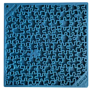 SodaPup Enriching Lick Mat Jigsaw Large Blue