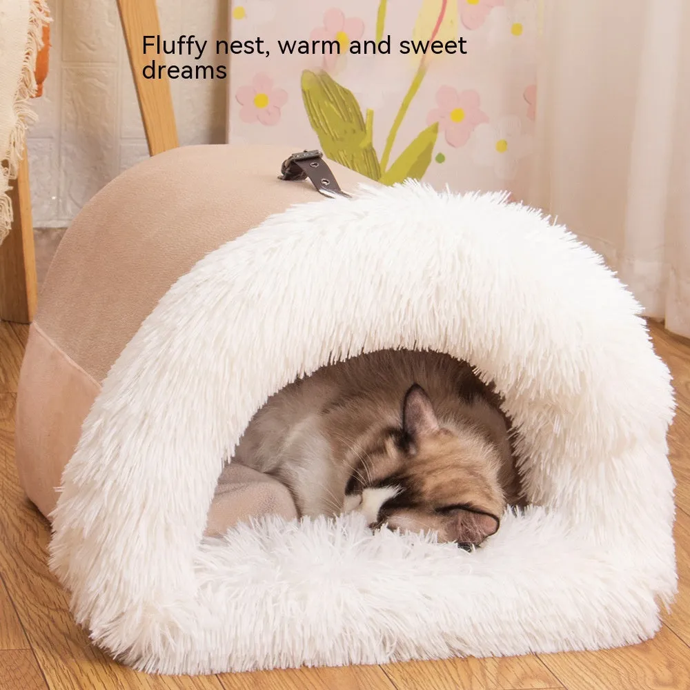 Splicing Portable Pet Bed Portable Warm