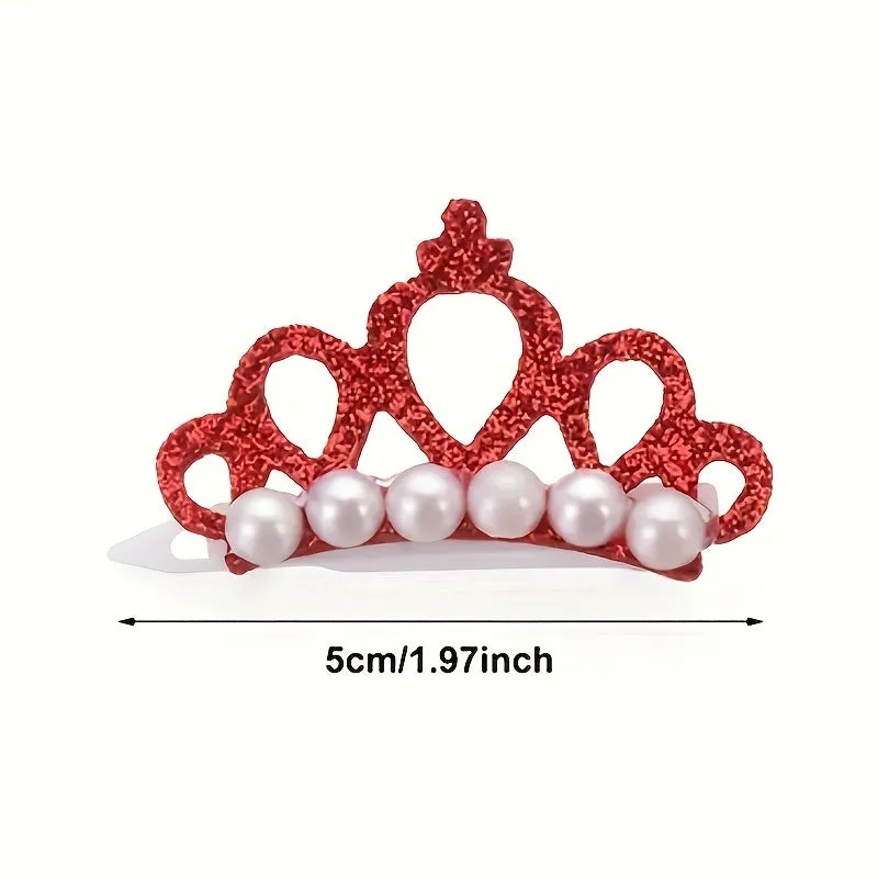 Stylish Crown Pet Hair Clips for Cats