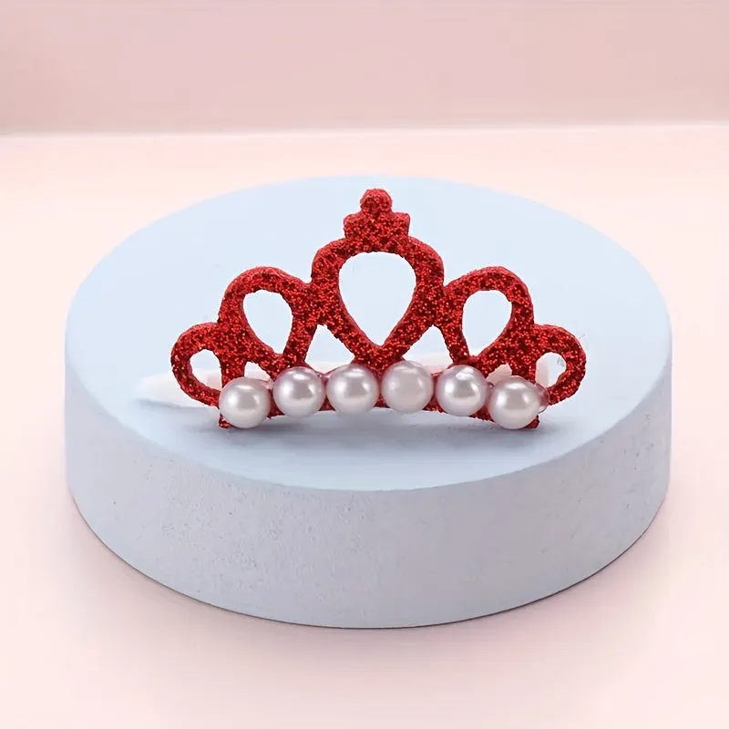 Stylish Crown Pet Hair Clips for Cats