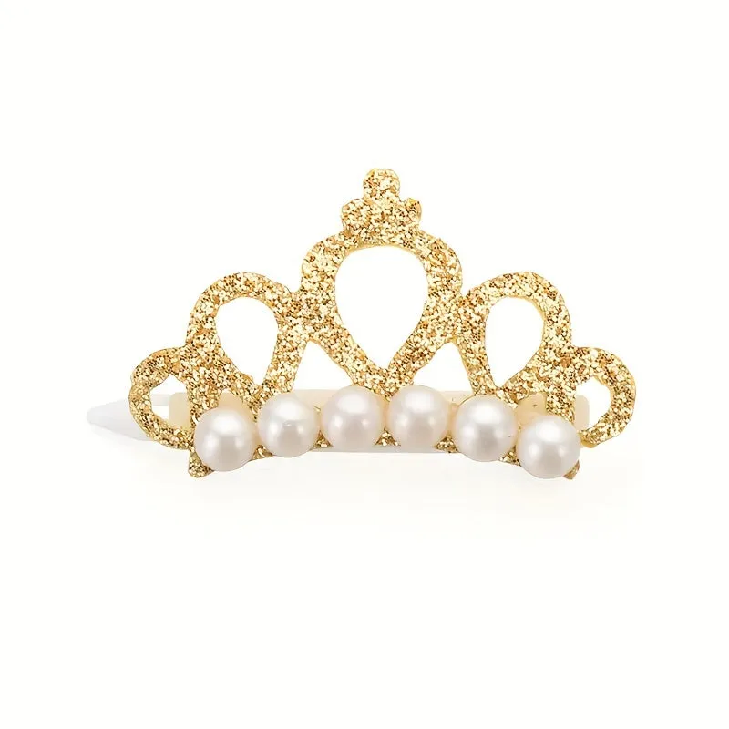 Stylish Crown Pet Hair Clips for Cats