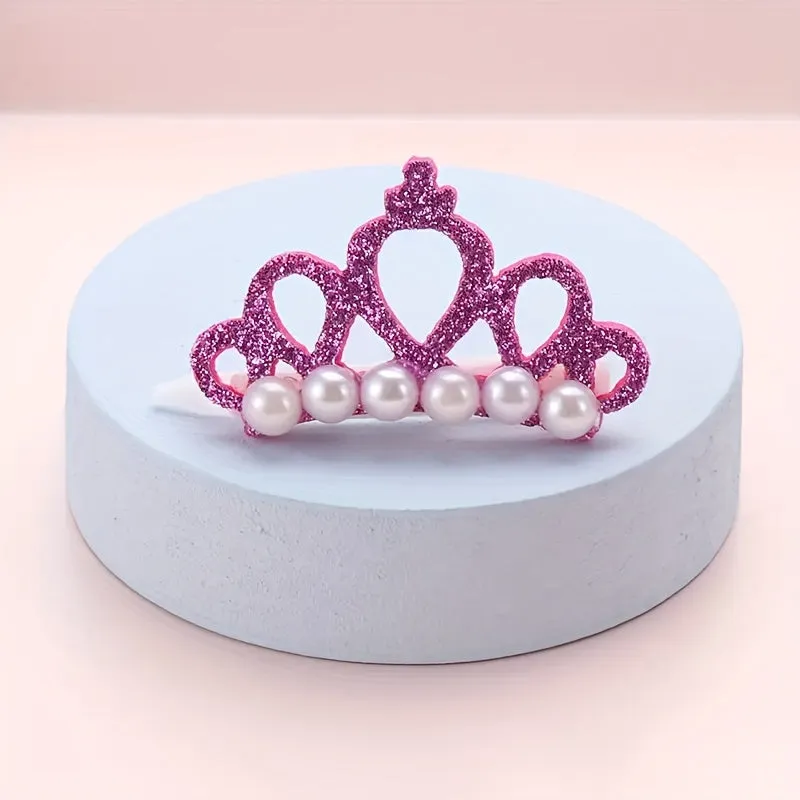 Stylish Crown Pet Hair Clips for Cats