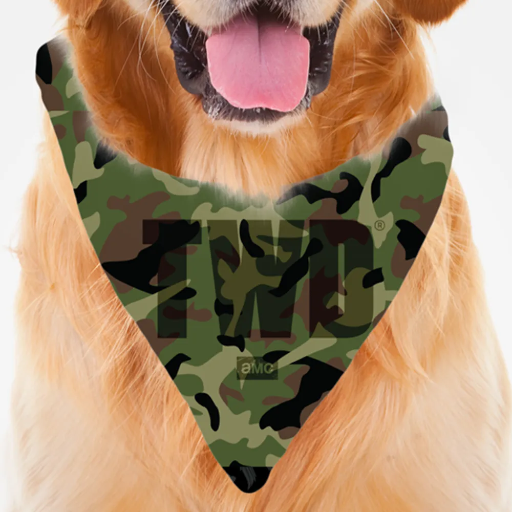 The Walking Dead Camo Logo Pet Bandana