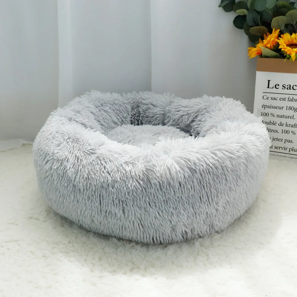 Warm Fleece Round Pet Bed