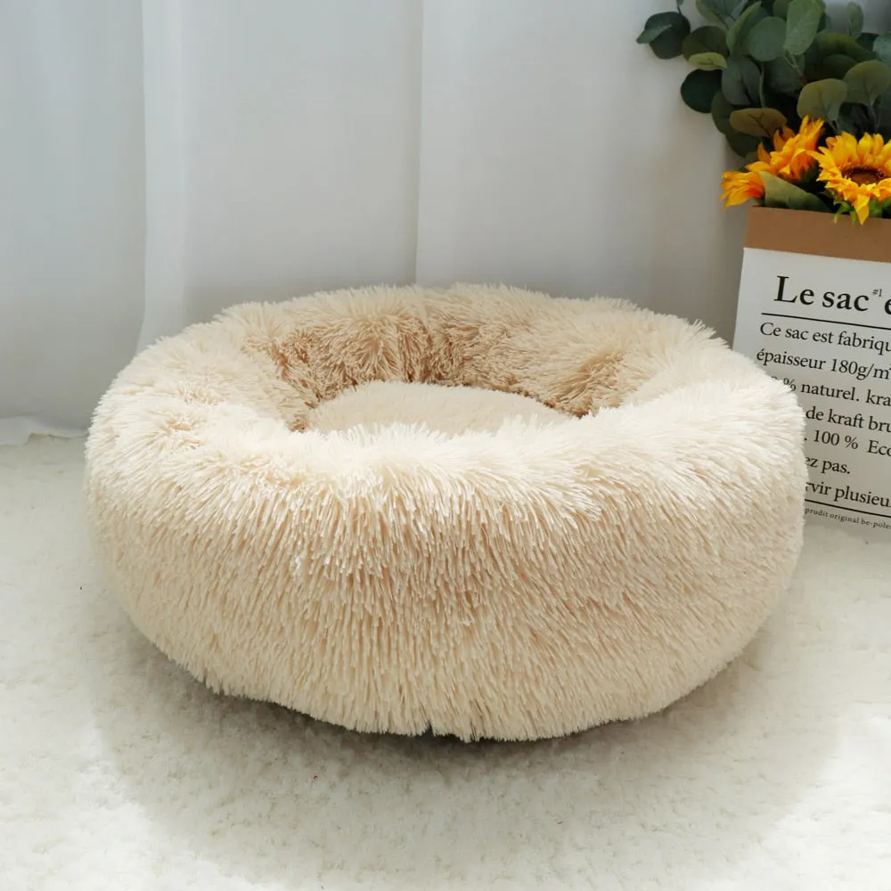 Warm Fleece Round Pet Bed