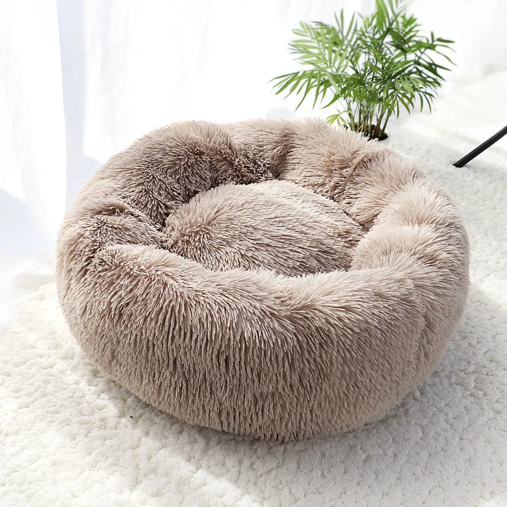 Warm Fleece Round Pet Bed