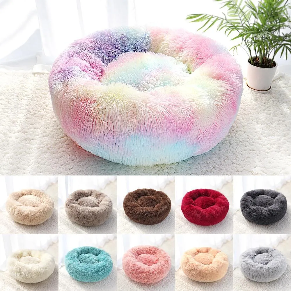 Warm Fleece Round Pet Bed