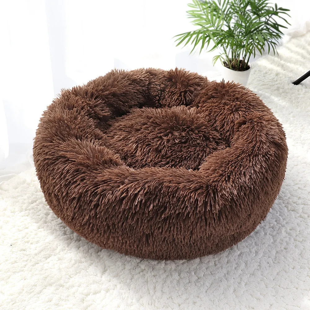 Warm Fleece Round Pet Bed