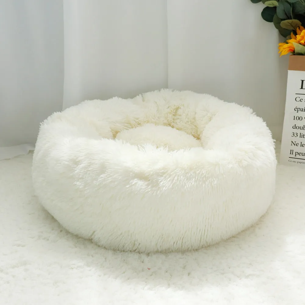 Warm Fleece Round Pet Bed