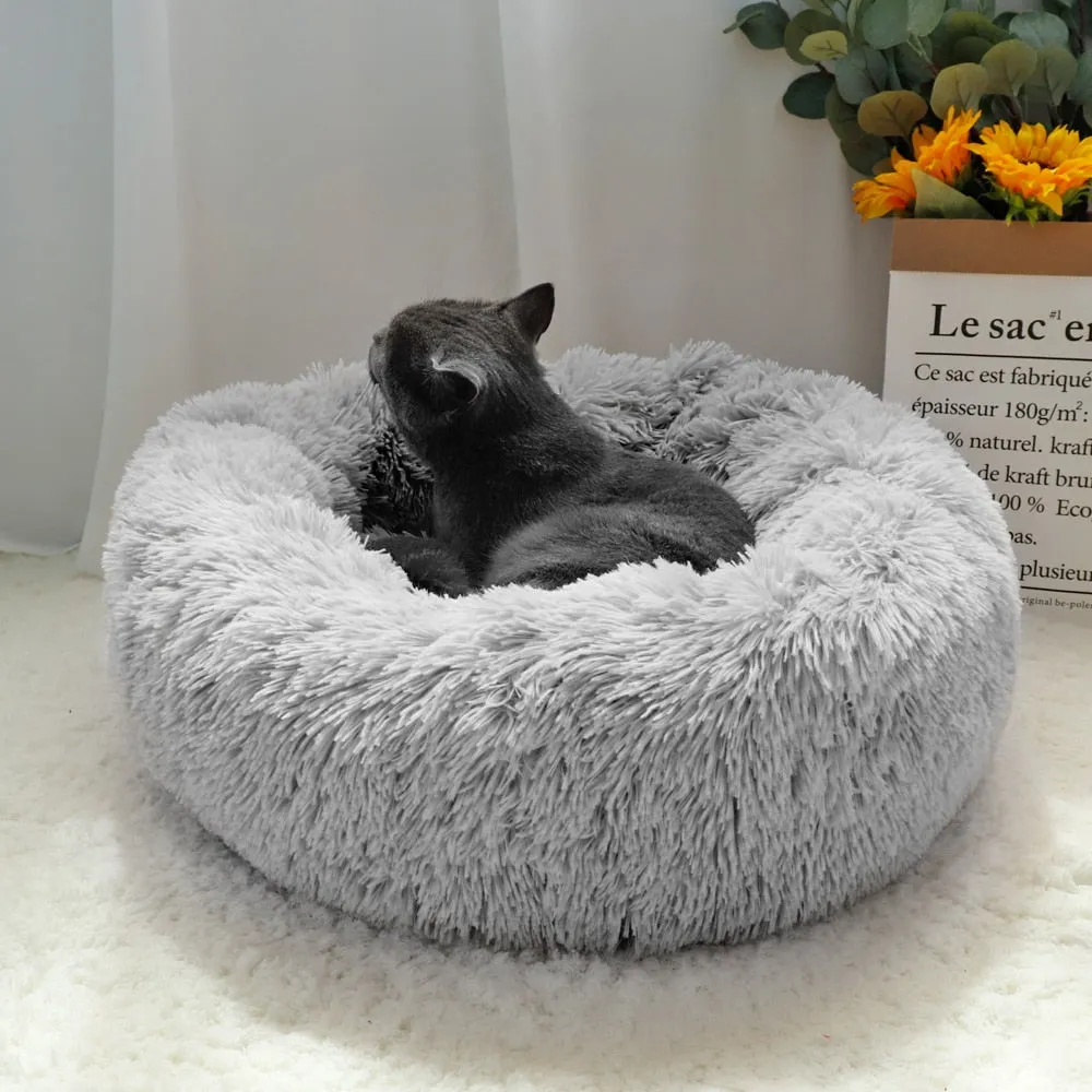 Warm Fleece Round Pet Bed