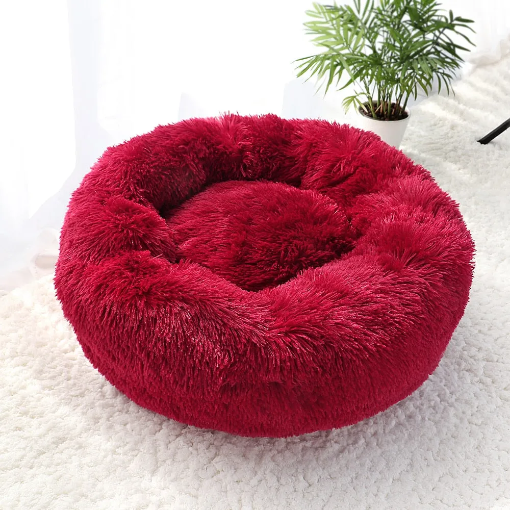 Warm Fleece Round Pet Bed