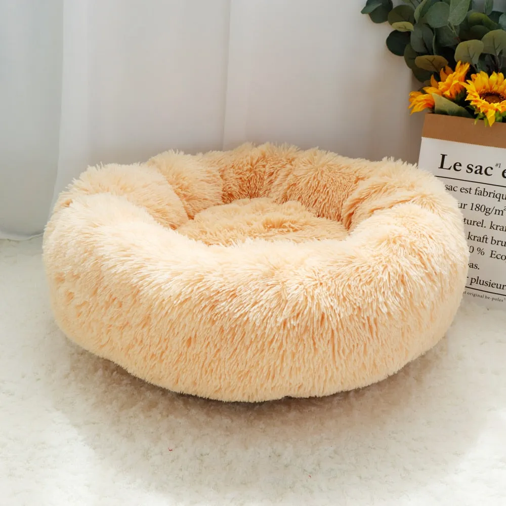 Warm Fleece Round Pet Bed