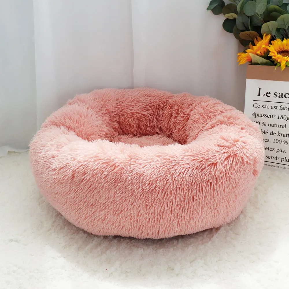 Warm Fleece Round Pet Bed