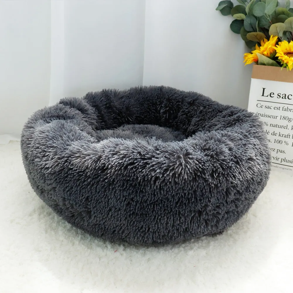 Warm Fleece Round Pet Bed